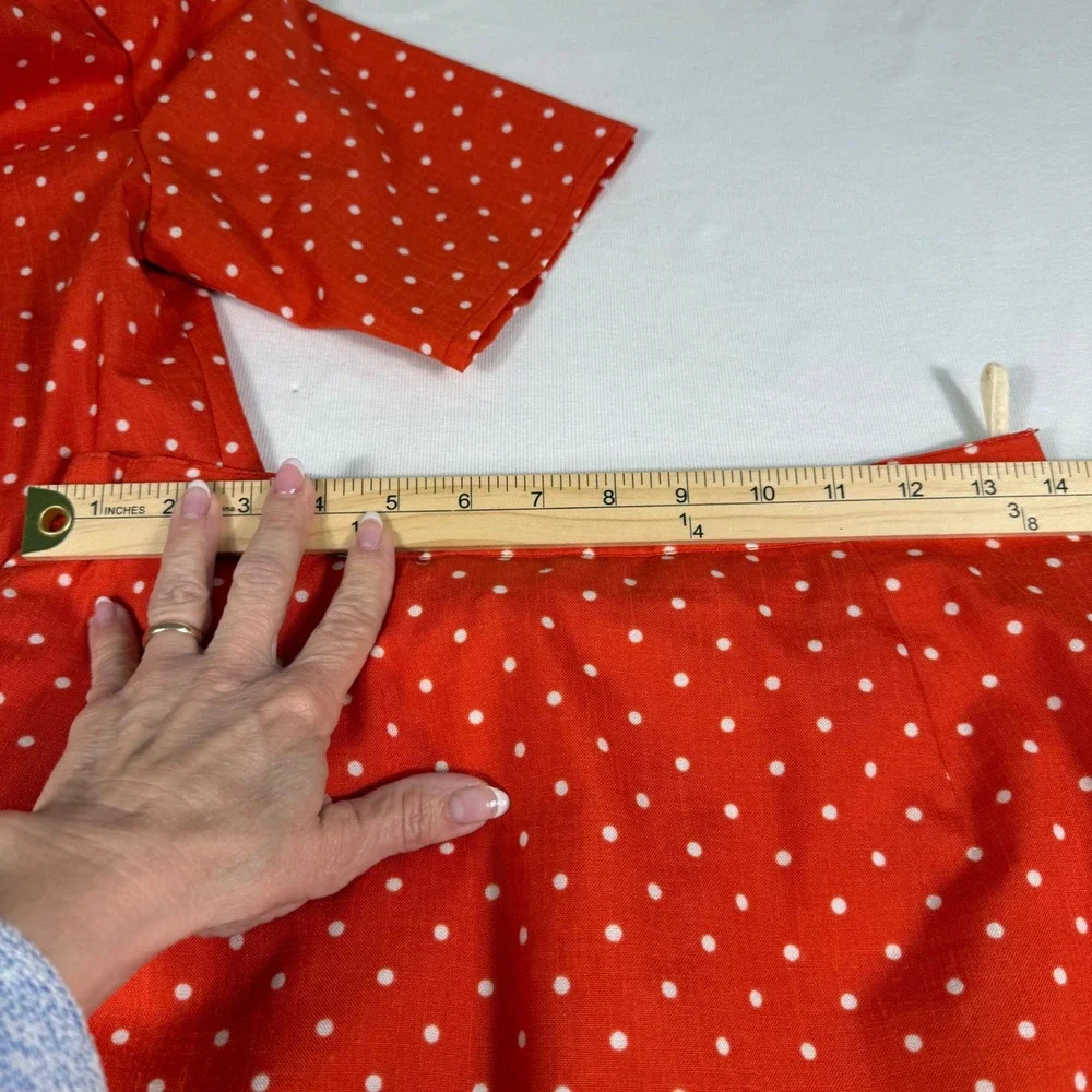 Weinberg Paris Skirt Suit Vintage Red White‎ Polka Dot Short Sleeve Blazer Set